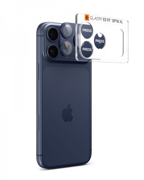 Spigen iPhone 17 Pro Max Kamerasuojalasi Glas.tR EZ Fit Optik Pro XL Sininen