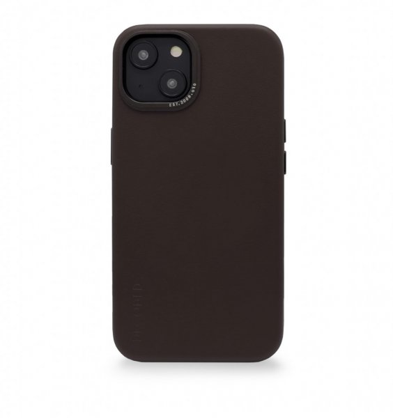 Decoded iPhone 14 Plus -kuoret, nahkainen takakansi, ruskea