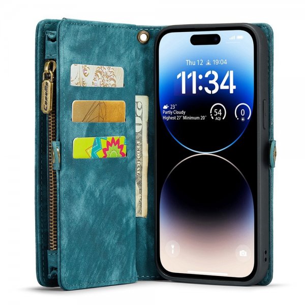 CaseMe iPhone 12/iPhone 12 Pro -kotelo 008 Series, irrotettava kuori, petroli