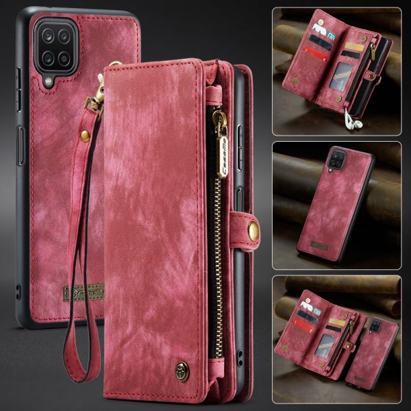 CaseMe Samsung Galaxy A12 -suojakotelo 008 Series, irrotettava kuori, punainen