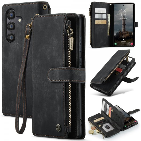 CaseMe Samsung Galaxy A55 -suojakotelo C30 Series, musta