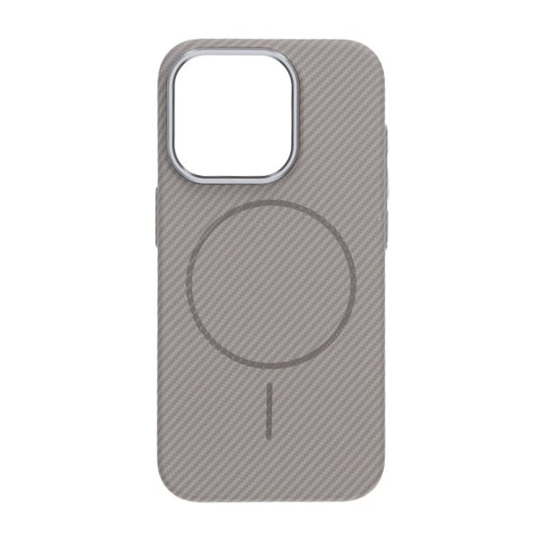 iPhone 15 Pro Kuori Hiilikuitukuviointi MagSafe Harmaa