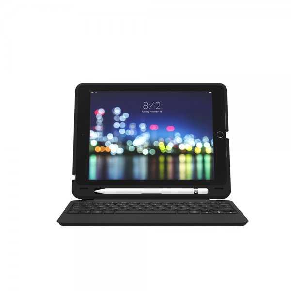 ZAGG iPad 10.2 -kotelo näppäimistöllä Slim Book Go Nordic, musta