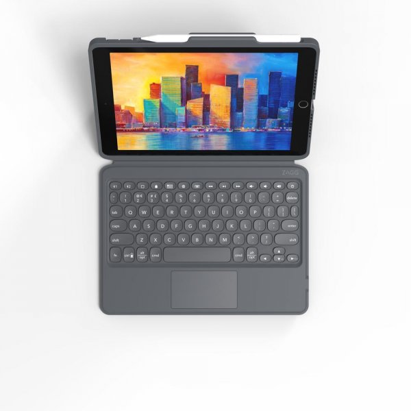ZAGG iPad 10.2 -suojakuori näppäimistöllä, Pro Keys with Trackpad, pohjoismainen, musta/harmaa