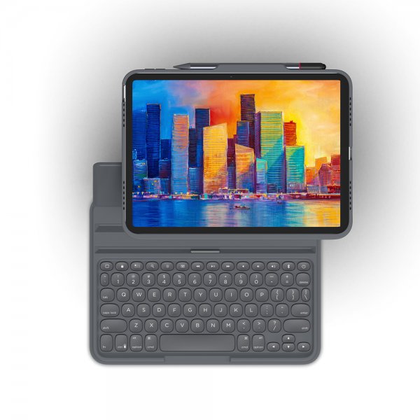 ZAGG iPad 10.9 (10. sukupolvi)/iPad 11 (A16) Näppäimistökotelo Pro Keys Musta Harmaa