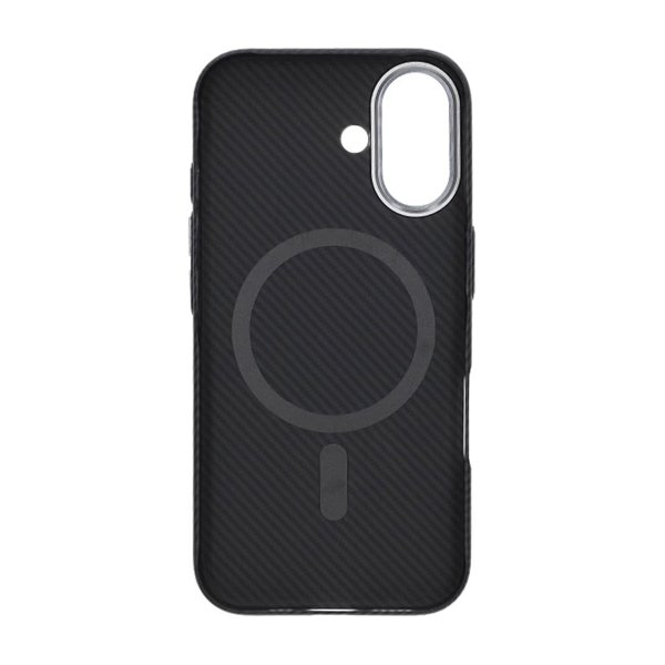 iPhone 16 Kuori Hiilikuitukuvio MagSafe Musta