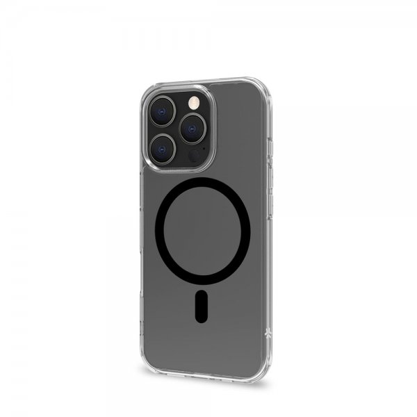 Celly iPhone 16 Pro Kuori GELSKINMAG Läpinäkyvä Musta