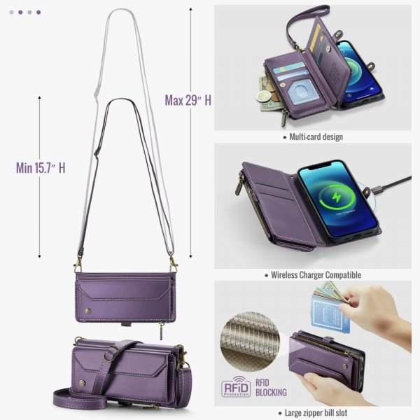 CaseMe iPhone 12/iPhone 12 Pro -kotelo C36 Series Violetti
