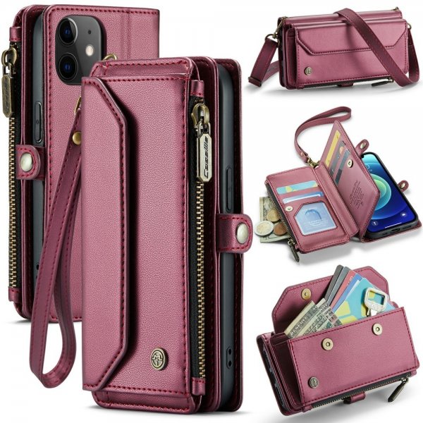 CaseMe iPhone 12/iPhone 12 Pro Kotelo C36 Series Punainen