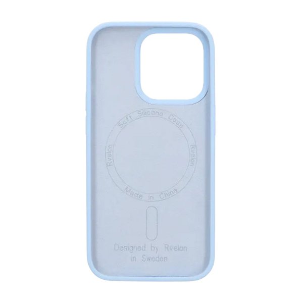 Rvelon iPhone 14 Pro -kuori silikoni MagSafe vaaleansininen