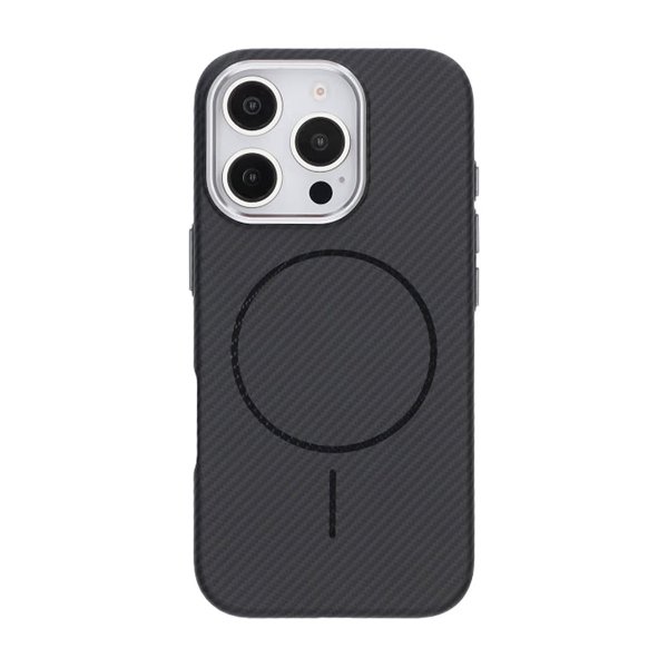 iPhone 16 Pro Kuori Hiilikuitukuvio Magsafe Musta