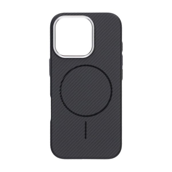 iPhone 16 Pro Kuori Hiilikuitukuvio Magsafe Musta