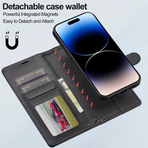 Nordic Covers iPhone 17 -kotelo irrotettavalla MagSafe-kuorella, Raven Black