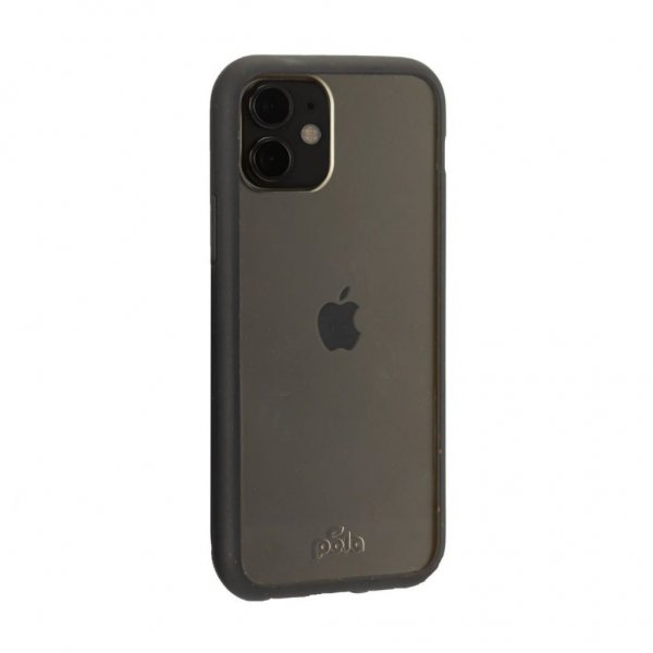 Pela iPhone 11 -suojakuori, ympäristöystävällinen, läpinäkyvä musta