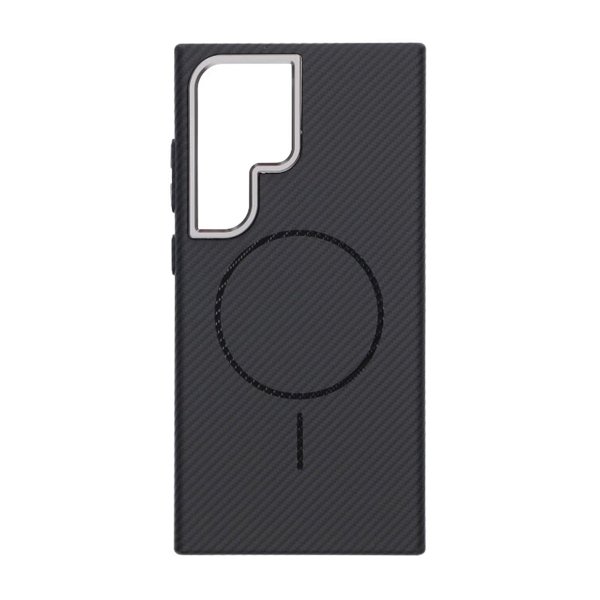 Samsung Galaxy S24 Ultra Kuoret Hiilikuitukuvio Magsafe Musta