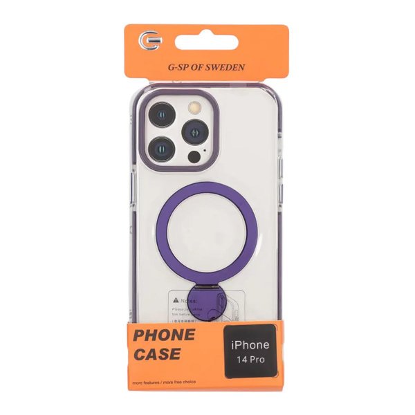 iPhone 14 Pro Kuori Sormusteline MagSafe Violetti