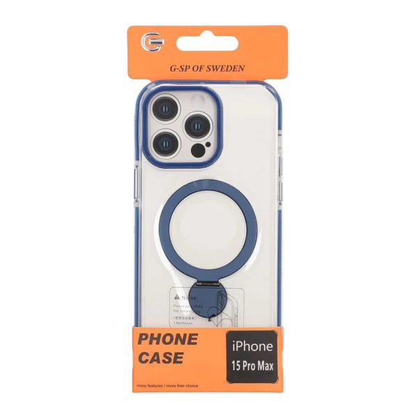 iPhone 15 Pro Max Kuori Rengasjalusta MagSafe Sininen