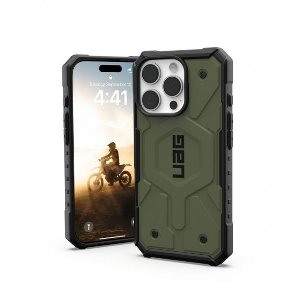 Urban Armor Gear (UAG) iPhone 16 Pro -suojakuori Pathfinder MagSafe Olive Drab