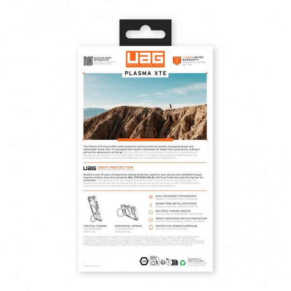 Urban Armor Gear (UAG) iPhone 16e/17e Suojakuori Plasma XTE MagSafe Ash/Titanium