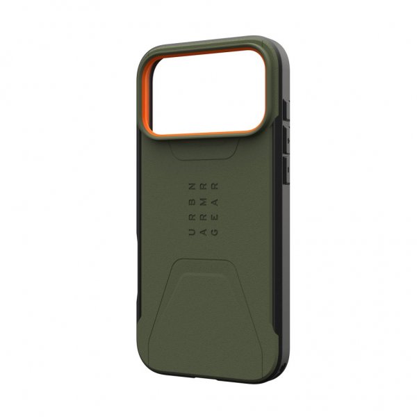 Urban Armor Gear (UAG) iPhone 17 Pro Max -suojakuori Civilian MagSafe Olive/Orange