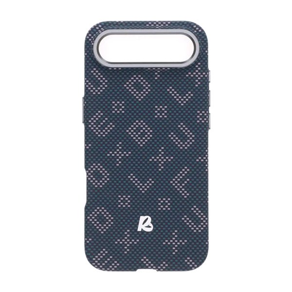 iPhone Air -kuori, Aramidikuitu, MagSafe, Sininen, Teksti