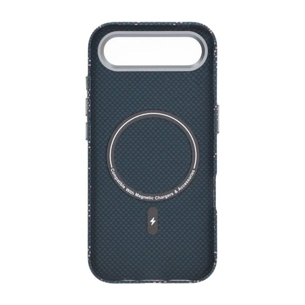 iPhone Air -kuori, Aramidikuitu, MagSafe, Sininen, Teksti