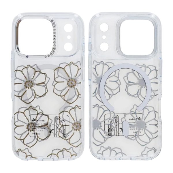 iPhone 17 Pro Kuori Kuviollinen MagSafe Kukat