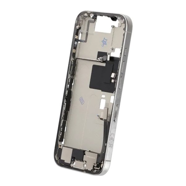 Keskikehys pikkutarvikkeilla iPhone 16 Prolle - Valkoinen Titani OEM