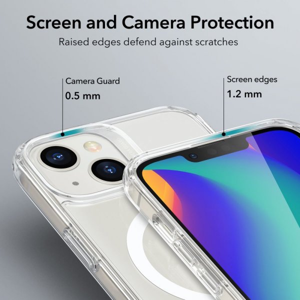 ESR iPhone 13/iPhone 14 Classic Hybrid HaloLock läpinäkyvä kuori