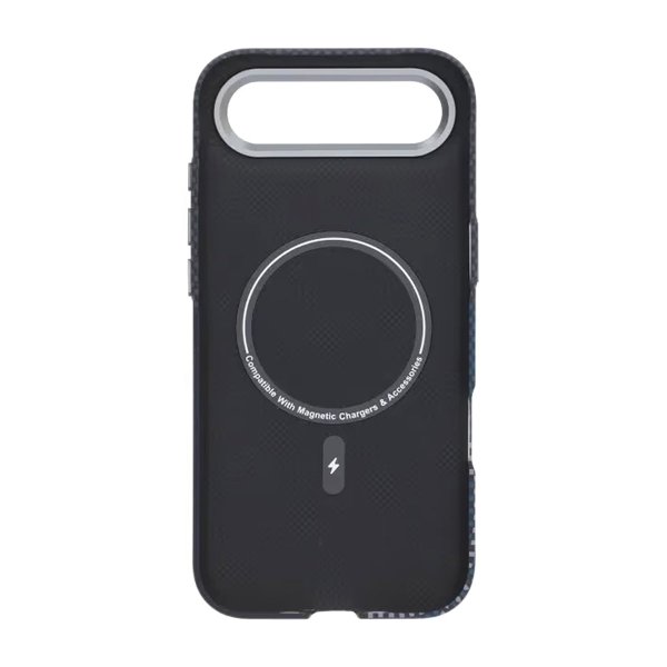iPhone Air -kuori, aramidikuitu, MagSafe, sininen ruudukko