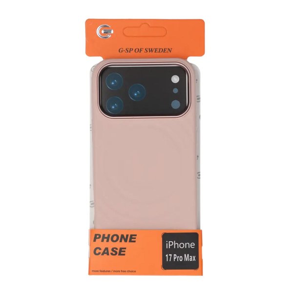 iPhone 17 Pro Max Kuori Silikoni MagSafe Vaaleanpunainen