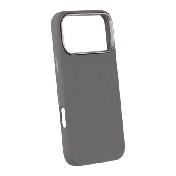 iPhone 17 Pro Max Kuori Silikoni MagSafe Tummanharmaa