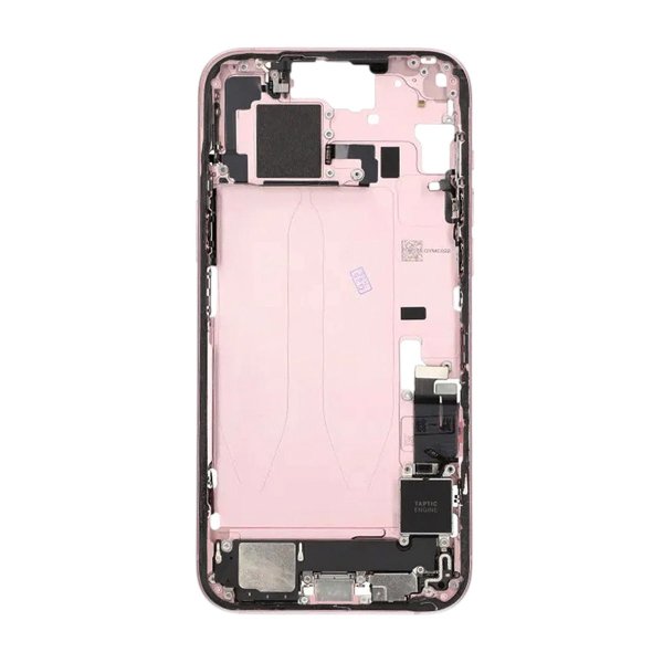 Keskikehys pikkutarvikkeilla iPhone 15 Plussalle - Pinkki OEM