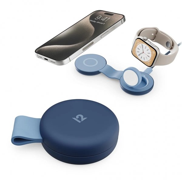 Twelve South ButterFly SE 2-in-1 MagSafe-laturi, Coastal Blue