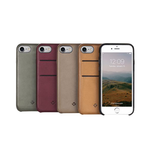 Twelve South iPhone 7 Plus/iPhone 8 Plus -kuori Relaxed Leather Warm Taupe