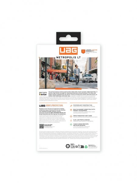Urban Armor Gear (UAG) Samsung Galaxy S25 -suojakuori Metropolis LT MagSafe, Kevlar Black