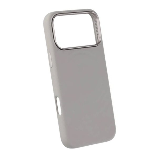 iPhone 17 Pro Max Silikonikuori MagSafe Vaaleanharmaa