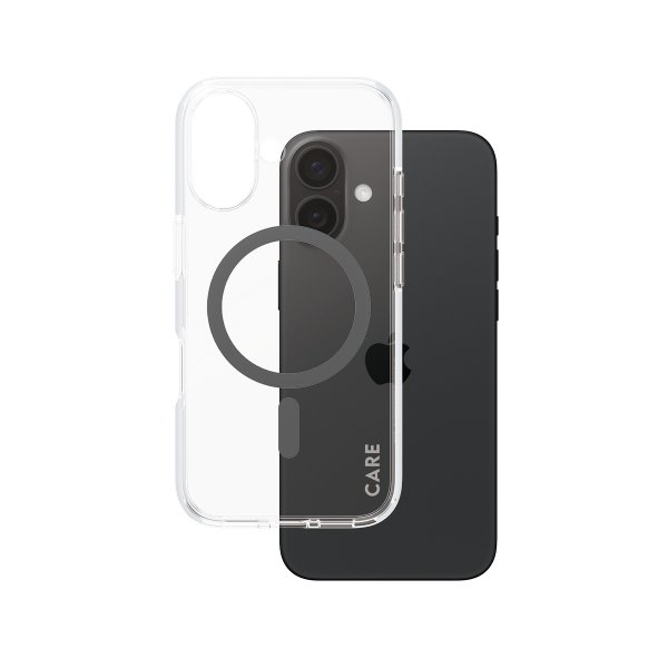 CARE by PanzerGlass iPhone 16 -suojakuori Urban Combat MagSafe Musta Läpinäkyvä