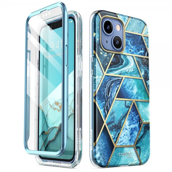 Supcase iPhone 14 Plus -suojakuori, Cosmo Blue Marble