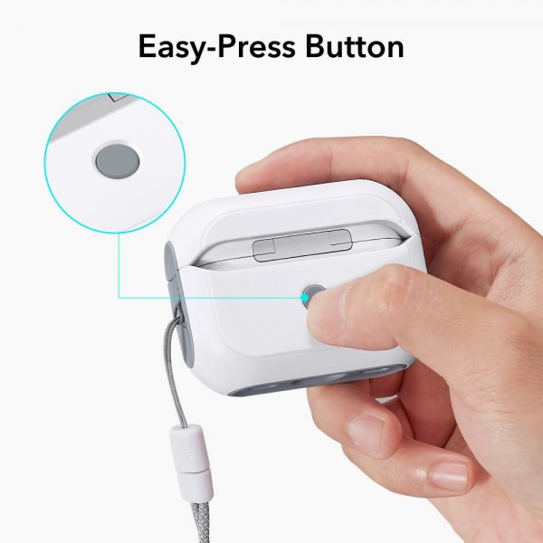 ESR AirPods Pro/AirPods Pro 2 Kuori Orbit Hybrid HaloLock Valkoinen