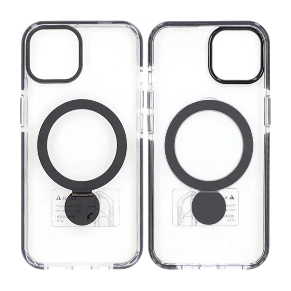 iPhone 15 Kuoret Rengasjalusta MagSafe Musta