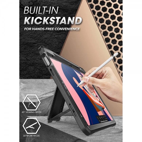 Supcase iPad 10.9 (10. sukupolvi)/iPad 11 (A16) Suojakuori UB Pro Musta