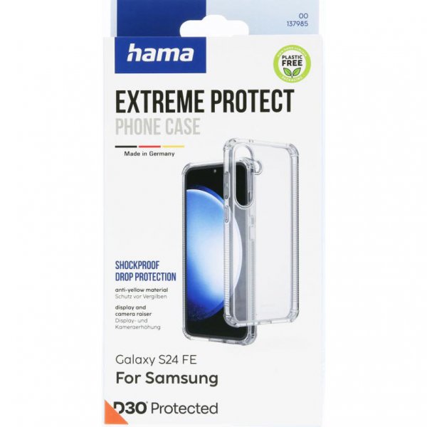 Hama Samsung Galaxy S24 FE Suojakuori Extreme Protect Läpinäkyvä