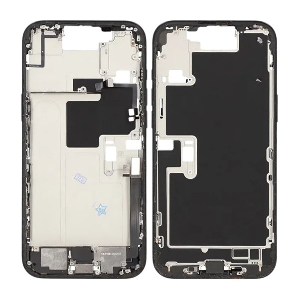 Keskikehys pikkutarvikkeilla iPhone 16 Pro Max - Musta Titaani OEM