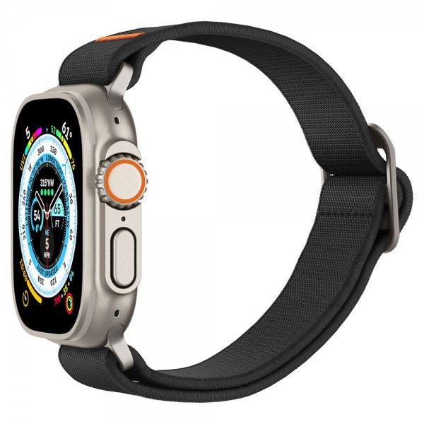 Spigen Apple Watch 44/45/46mm/Ultra 49mm ranneke Lite Fit Ultra musta