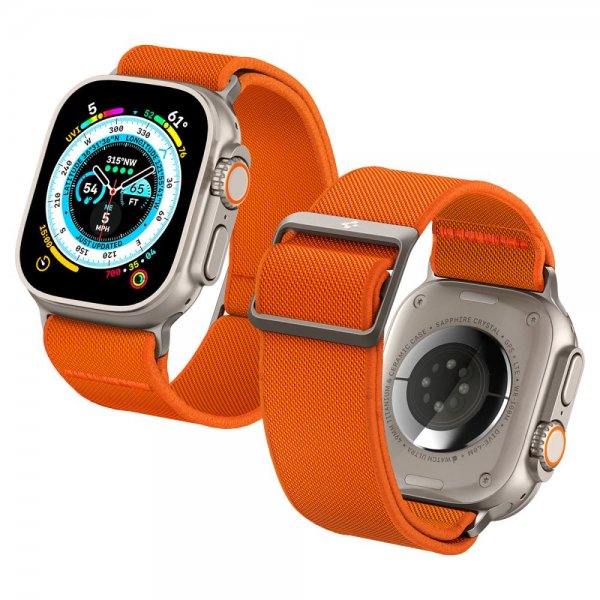 Spigen Apple Watch 44/45/46mm/Ultra 49mm ranneke Lite Fit Ultra Orange