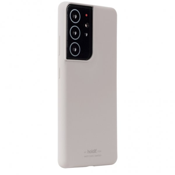 holdit Samsung Galaxy S21 Ultra Kuori Silikoni Taupe