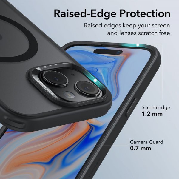 ESR iPhone 15 Classic Hybrid HaloLock -kuori, musta