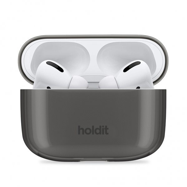 holdit AirPods Pro/AirPods Pro 2 Skal Seethru Musta