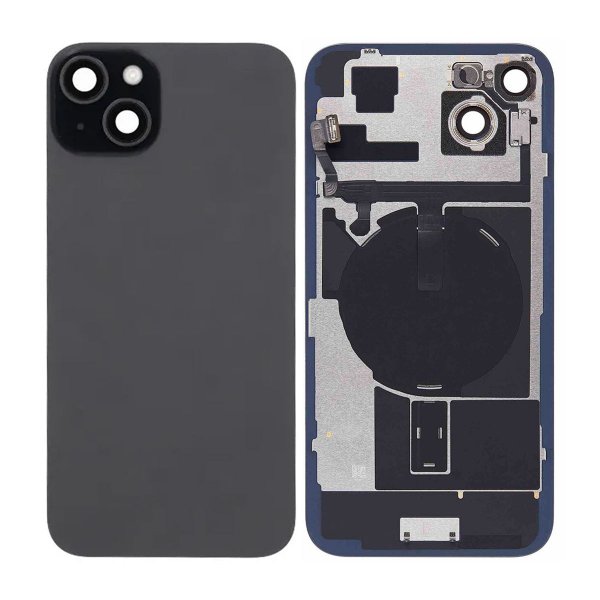 iPhone 15 Plus Takaosa Lasi Täydellinen OEM - Musta